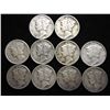 Image 1 : 10 ASSORTED 1940'S MERCURY DIMES