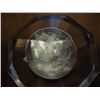 Image 2 : LUCITE DIAMOND WITH UNC 1880-S MORGAN SILVER $