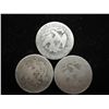Image 2 : 3 ASSORTED SEATED LIBERTY QUARTERS
