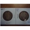 Image 1 : 1908 VG & 1908-S BARBER HALF DOLLARS