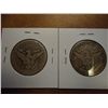 Image 2 : 1908 VG & 1908-S BARBER HALF DOLLARS