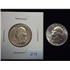 Image 1 : 1936 (UNC) & 58-D (UNC) WASHINGTON SILVER QUARTERS
