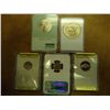Image 2 : 5-SLABBED COINS SEE DESCRIPTION