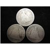 Image 1 : 3-1861 SEATED LIBERTY QUARTERS