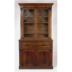 william iv mahogany secretaire bookcase En...