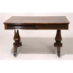 early victorian rosewood library table Eng...