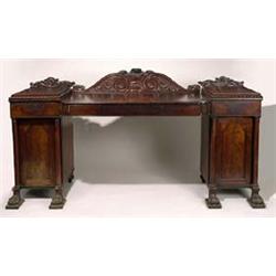 william IV ebony strung mahogany sideboard...