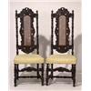 Image 1 : PAIR OF carolean-STYLE walnut hall CHAIRS...
