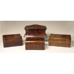 EARLY VICTORIAN MAHOGANY tea caddy English...