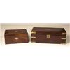 Image 1 : VICTORIAN BRASS BOUND MAHOGANY WRITING SLO...