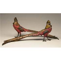 pair of austrian cold painted bronze model...