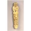 Image 1 : ANGLO-INDIAN CARVED IVORY HANDLE Nineteent...