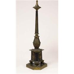 EMPIRE-STYLE BRONZED AND EBONIZED TABLE LA...