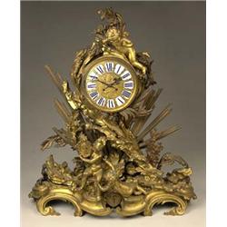 Massive French Gilt Mantel Clock Movement