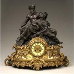 french figural gilt mantel clock Movement...