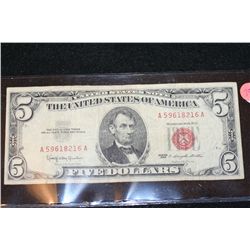 1963 United States Note $5, Red Seal