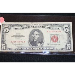 1963 United States Note $5, Red Seal