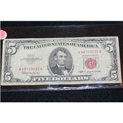 1963 United States Note $5, Red Seal