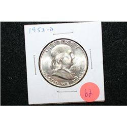 1952-D Ben Franklin Half Dollar