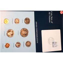 Swiss Confederation; Coin Sets of All Nations W/Stamp Dated 1983