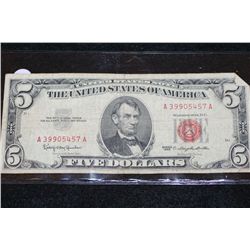 1963 United States Note $5, Red Seal