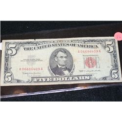1963 United States Note $5, Red Seal