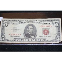 1963 United States Note $5, Red Seal