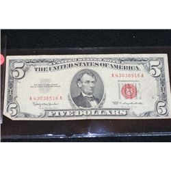 1963 United States Note $5, Red Seal