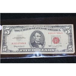 1963 United States Note $5, Red Seal