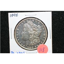 1898 Silver Morgan $1, Polished