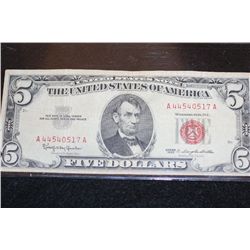1963 United States Note $5, Red Seal
