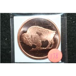 2011 Buffalo Copper Round, .999 Fine 1 Oz.
