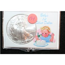 2010 Silver Eagle $1, "Baby's 1st Silver Dollar"