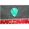 Image 1 : Large Natural Brazilian & African Faceted Emerald, Teardrop Shaped