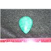 Image 2 : Large Natural Brazilian & African Faceted Emerald, Teardrop Shaped