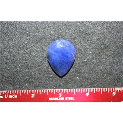 Large Natural African Faceted Sapphire, Teardrop Shaped