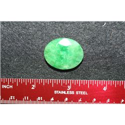 Large Natural Brazilian & African Faceted Emerald, Oval Shaped