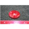 Image 2 : Large Natural African Faceted Ruby, Oval Shaped