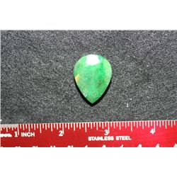 Large Natural Brazilian & African Faceted Emerald, Teardrop Shaped