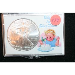 2010 Silver Eagle $1, "Baby's 1st Silver Dollar"