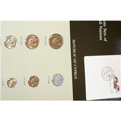 Republic of Cyprus; Coin Sets of All Nations W/Stamp Dated 1983