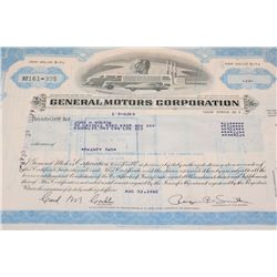 General Motors Corp. Stock Certificate Dated 1982