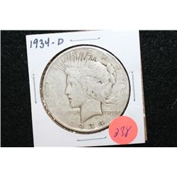1934-D Peace $1