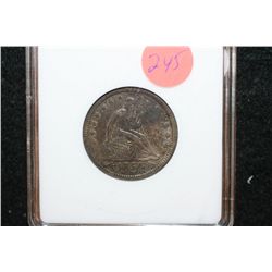 1854 Seated Liberty Quarter, ANACS Graded EF45