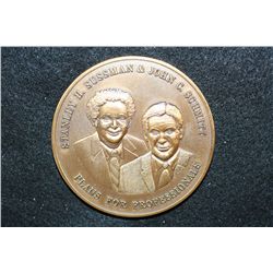 1987 Large Round Medallion Honoring Stanley H. Sussman & John C. Schmitt-Plans For Professionals; Am