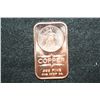 Image 1 : 2012 Copper Ingot, .999 Fine 1 Oz.
