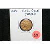 Image 1 : 1909 Indian Chief $2 1/2 Gold Coin