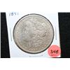 Image 1 : 1891 Silver Morgan $1