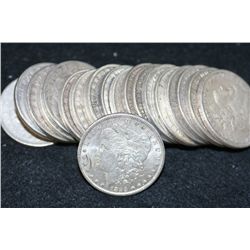 Silver Morgan $1, Various Dates & Conditions, Roll, Lot of 20, VF-VG