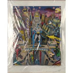 Batman 3-D Ltd Ed Signed Comic Art Print Fazzino